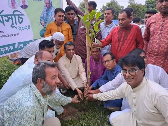রায়পুরায় উপজেলা কৃষক লীগের আহ্বায়ক কমিটির প্রথম সভা ও বৃক্ষরোপন