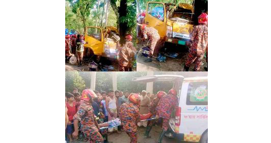 দিনাজপুরের বিরলে ট্রাক ও মোটরসাইকেলর সংঘর্ষে নি'হ'ত ১