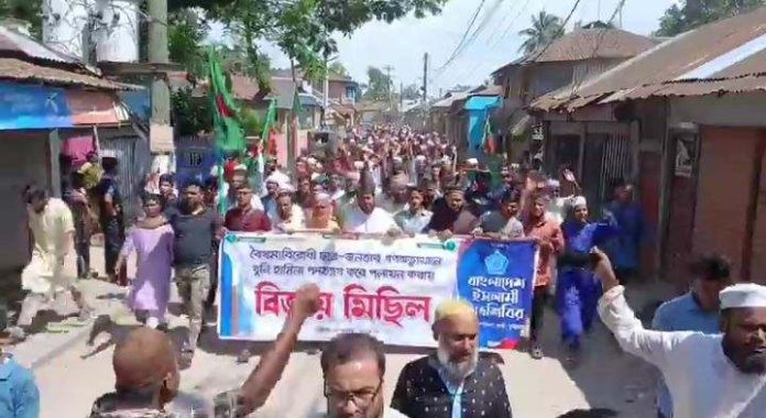 দীর্ঘ প্রায় একযুগ পর কুড়িগ্রামে বিজয় মিছিল করেছেন ছাত্র শিবির