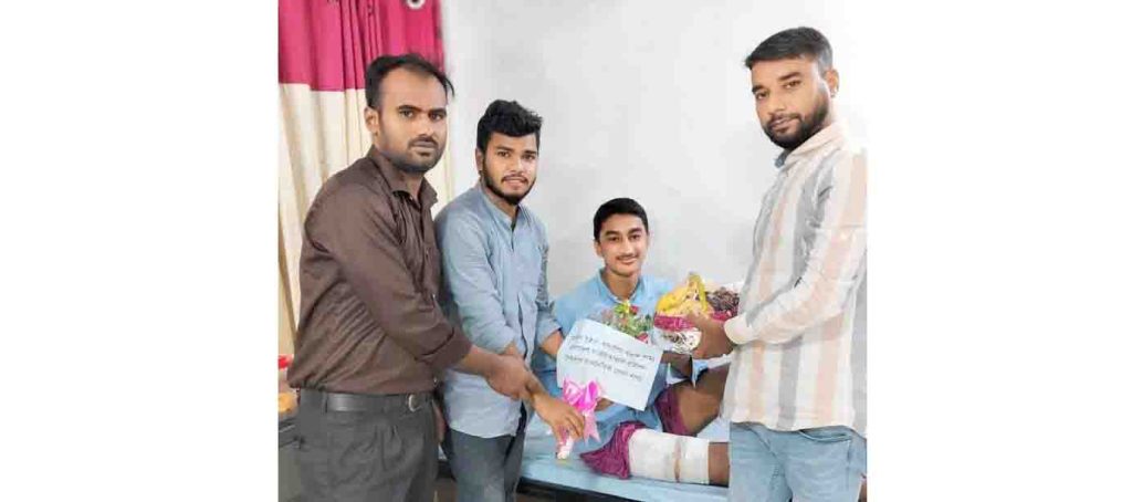 নীলফামারীতে বৈষম্যবিরোধী ছাত্র আন্দোলনে আহত আরিফের পাশে সৈয়দপুর ছাত্রদল