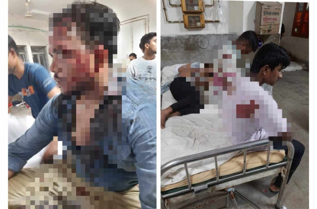 ববি ও বিএম কলেজের শিক্ষাথীদের সং'ঘ'র্ষে আহত শতাধিক