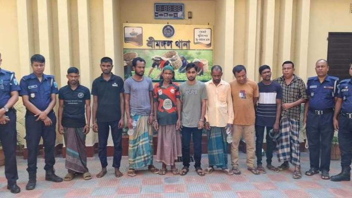 শ্রীমঙ্গলে সাজাপ্রাপ্ত আসামিসহ গ্রেপ্তার-৯