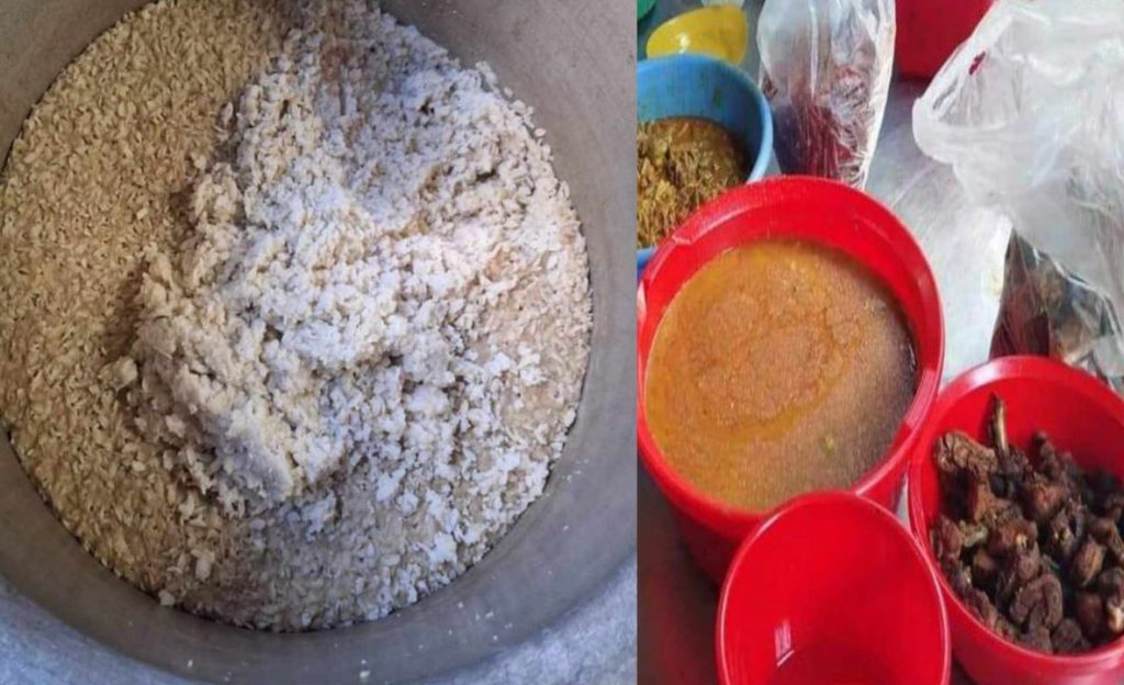 চিড়া মিশিয়ে ঝোল ঘন করে বাসি খাবার খাওয়ানো হয় নজরুল বিশ্ববিদ্যালয়ের ডাইনিংয়ে
