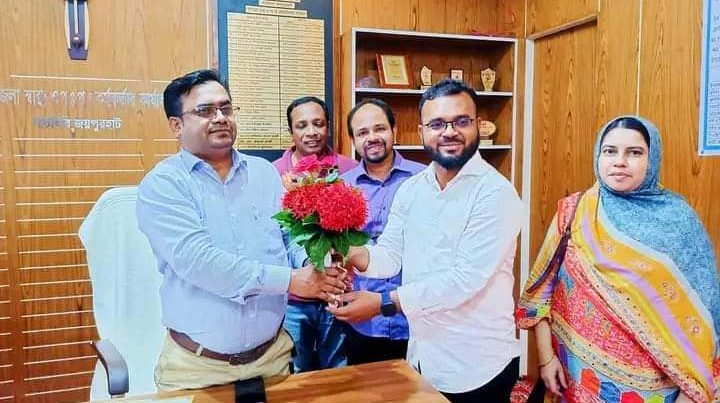 জয়পুরহাটের পাঁচবিবি উপজেলা স্বাস্থ্য কমপ্লেক্সে ডা. তরুন কুমারের যোগদান
