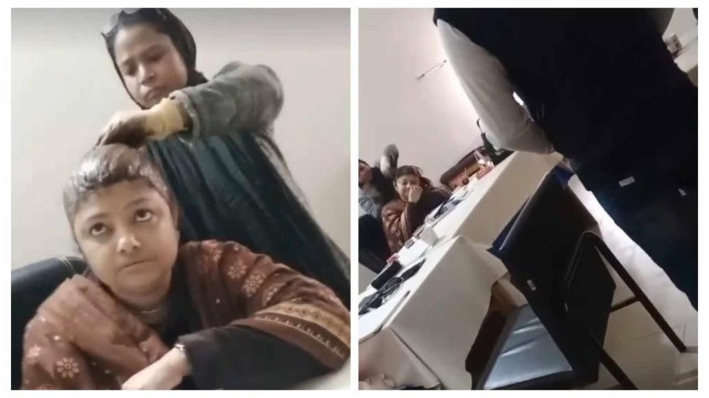 মনোহরদীতে সরকারী চেম্বারে বসে চিকিৎসকের রুপচর্চার অভিযোগ