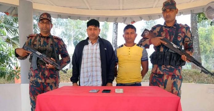 ধামইরহাট সীমান্তে বিজিবির অভিযানে অনুপ্রবেশকালে দুইজন আটক
