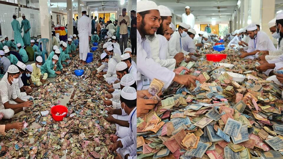 পূর্বের রেকর্ড ভেঙে পাগলা মসজিদের দানবাক্সে মিললো ৩২ বস্তা টাকা